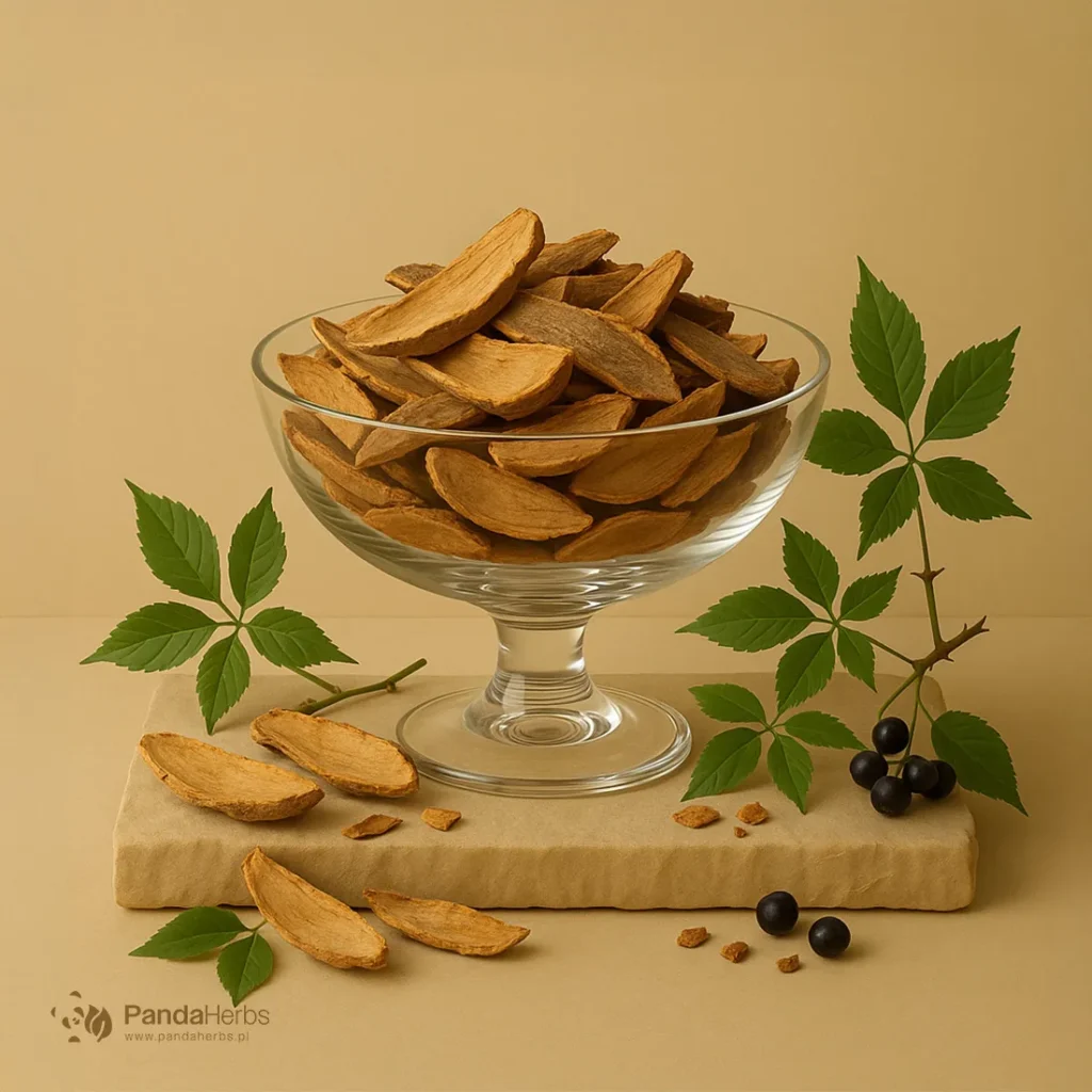 Eleuterokok wysmukły, kora korzenia - WU JIA PI - Cortex Acanthopanacis radicis