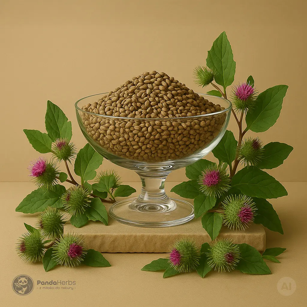 Łopian większy, owoc - NIU BANG ZI - Fructus Arctii